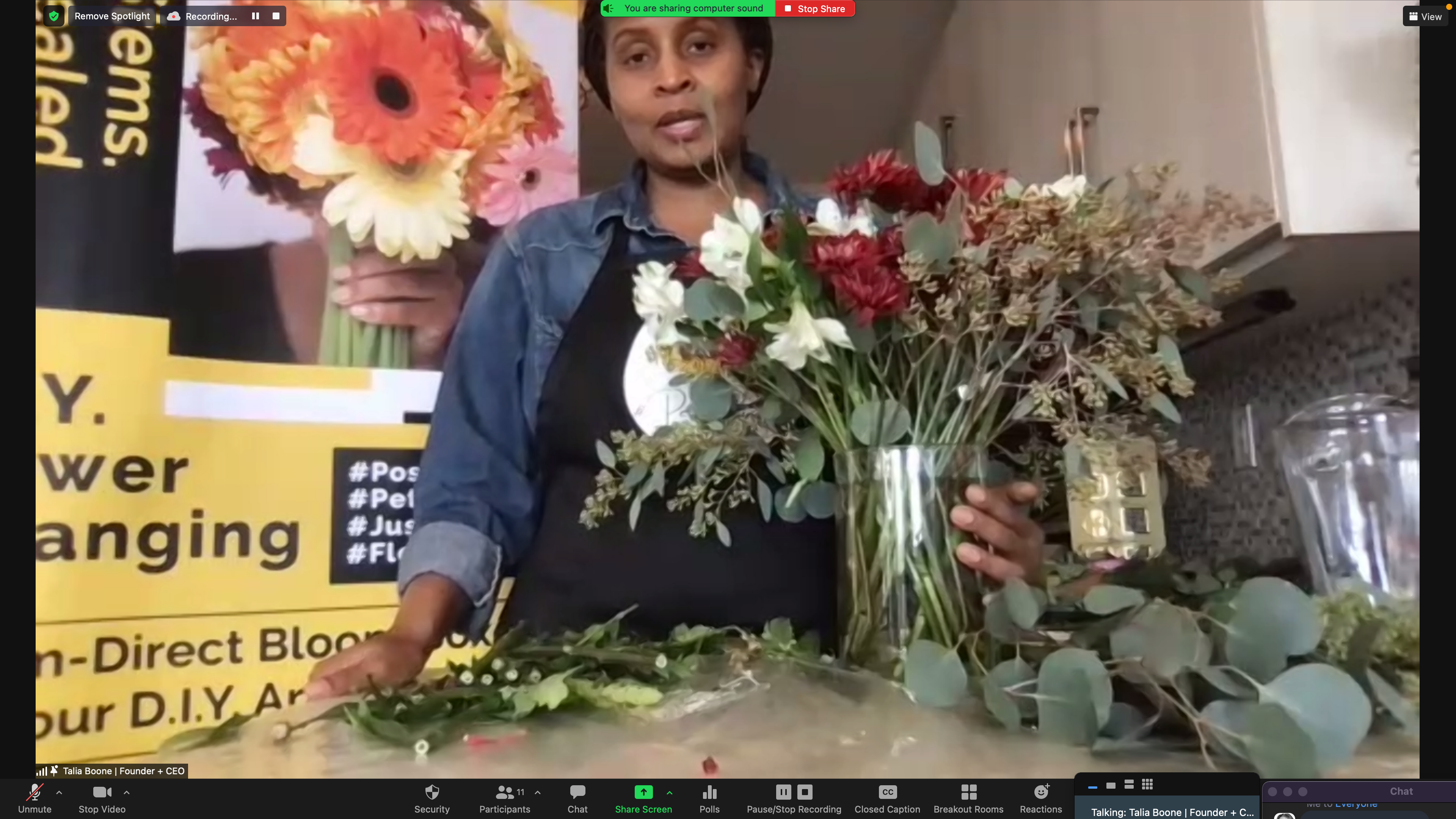 Virtual Floral Workshop for Genentech